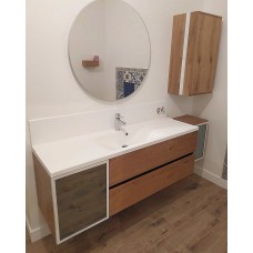 ТУМБА С УМЫВАЛЬНИКОМ 150 СМ FANCY MARBLE MELORIA, ШПОН